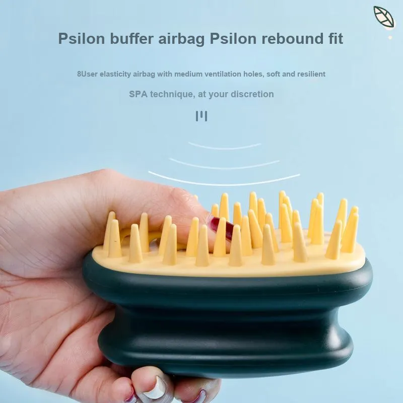 JIAOXUEFEI Airbag Massage Cleaning 2-in-1 Silicone Gel Nail Expert Head Spa Long Comb Massage Comb Shampoo Brush-4