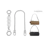 Silver (Decorative Chain 40cm+Pearl Chain 15cm)