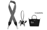Black Canvas Shoulder Strap Adjustable 90-130cm with Free Zebra