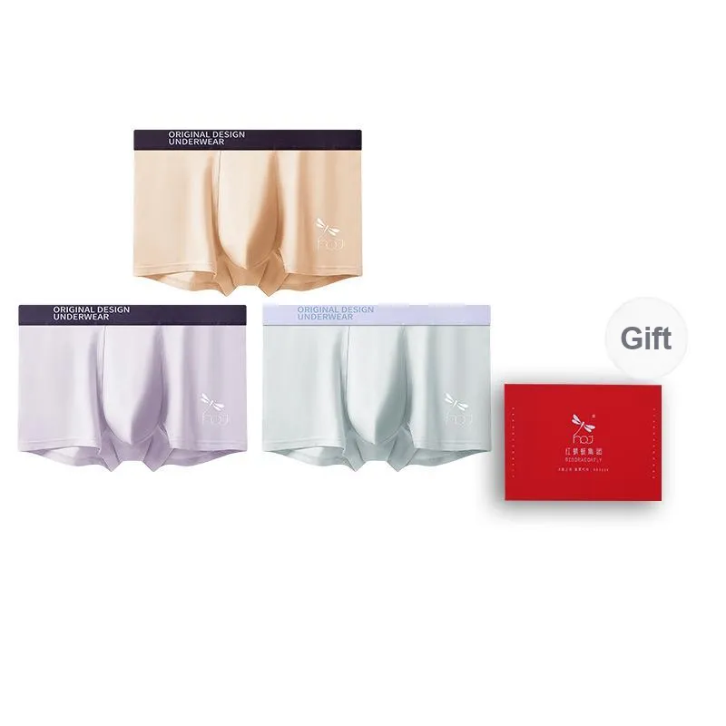 RED DRAGONFLY Cotton Panties Men's 3 Pack Gift Box Set-10