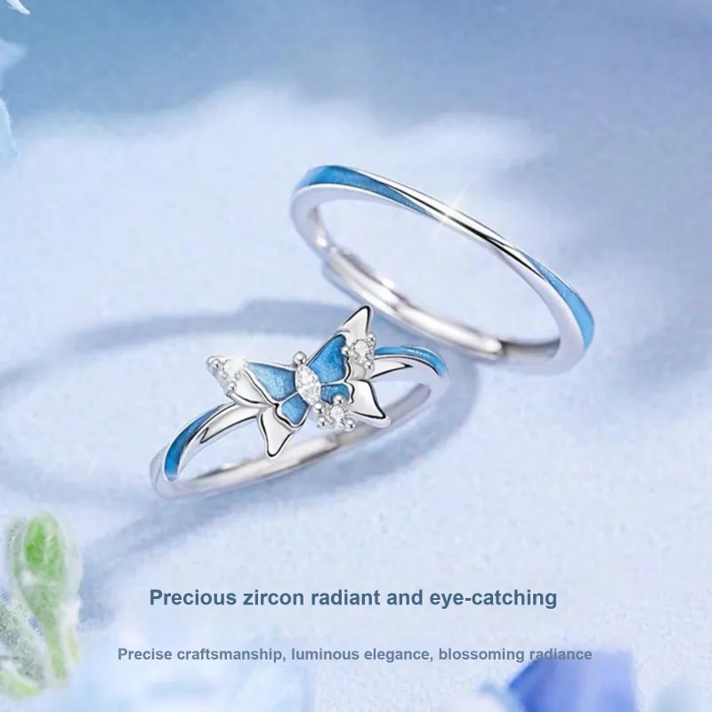 Jodie&Kevin Zircon Rings Unisex-3