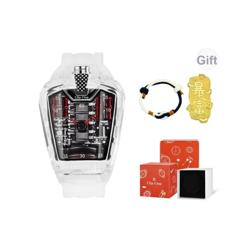 Clip Clop Кварцевый механизм силиконовый ремешок мужские часы многоцветный циферблат часов