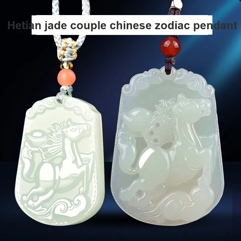 KUNYUYAO Hetian Jade Pendants Pale Greenish White Jade Unisex-70