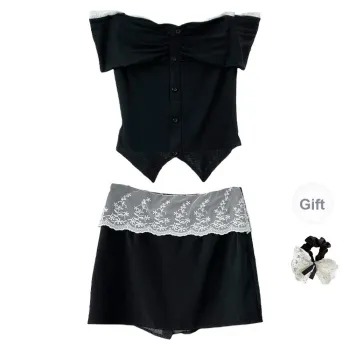 TUSHIFEI Skirt Set Women's Black