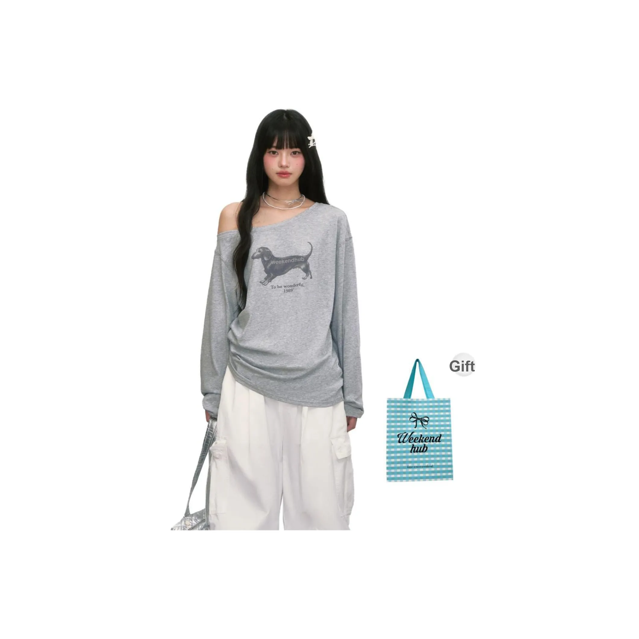 WEEKEND HUB Стандартная Асимметричная Рубашка с Плечом Женская