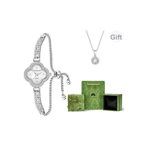 KERUIBAIDI Кварцевый механизм механизм ремешок из сплава женские часы серебристый циферблат