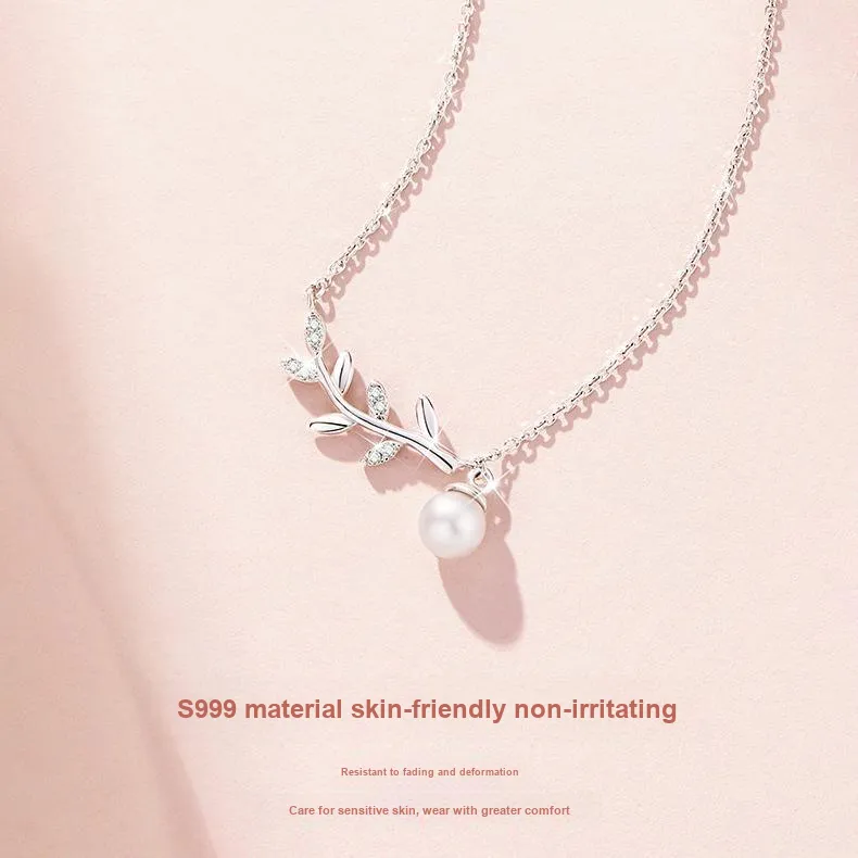 DAWO 999 Fine Silver Necklaces Women's-3