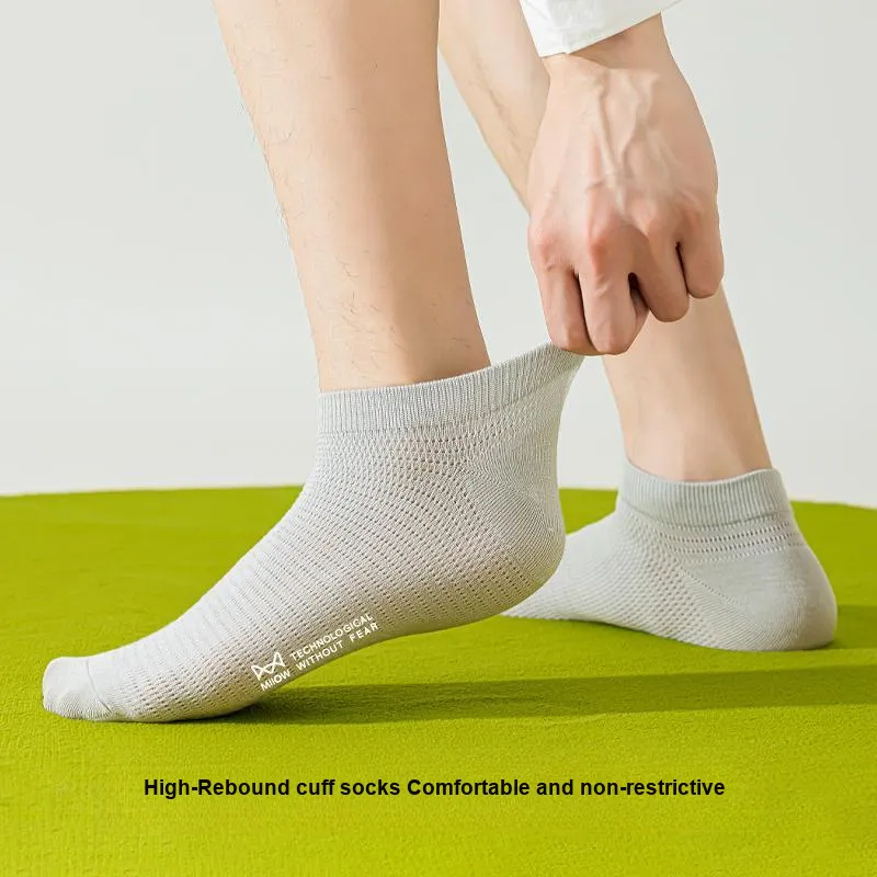 MIIOW Cool One Summer Series No Show Socks Men's 5 Pack-12