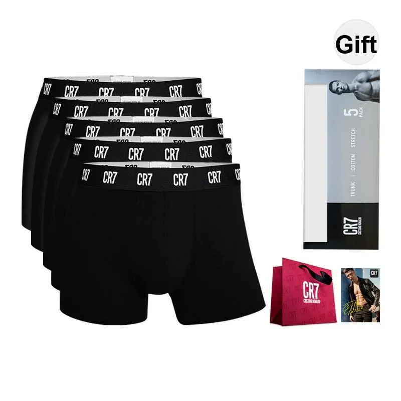CR7 CRISTIANO RONALDO Boxer Briefs Men's 5 Pack Black