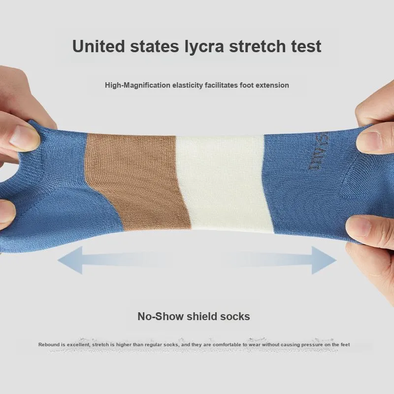 INVISIBLE No-Show Socks Unisex 5 Pack Mixed Color-4