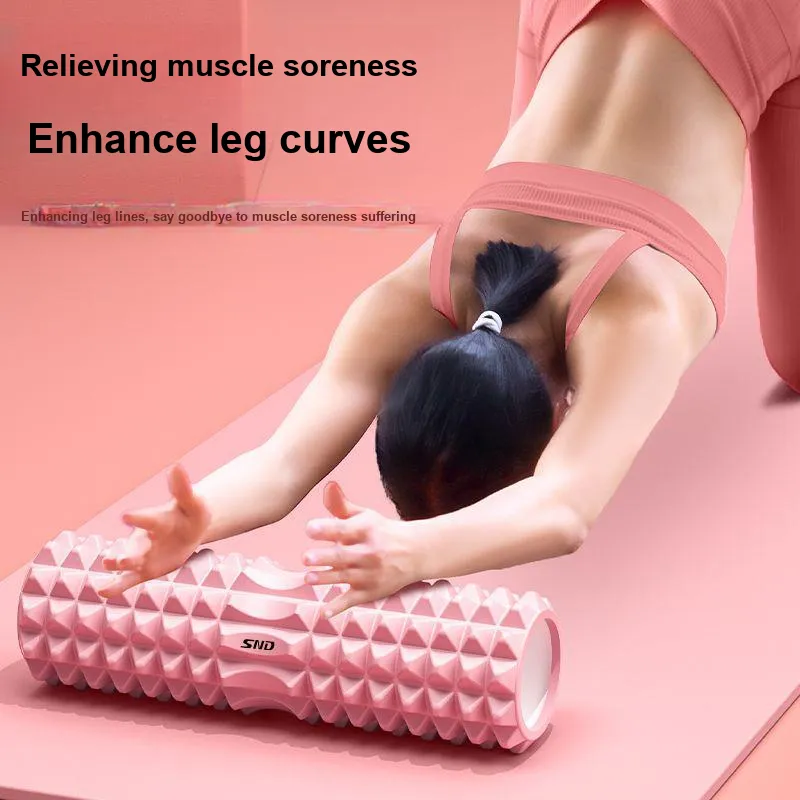 SND Hollow Foam Rollers Yoga Fitness Massage Rehabilitation Pink/Blue EVA+PVC Full Body-7