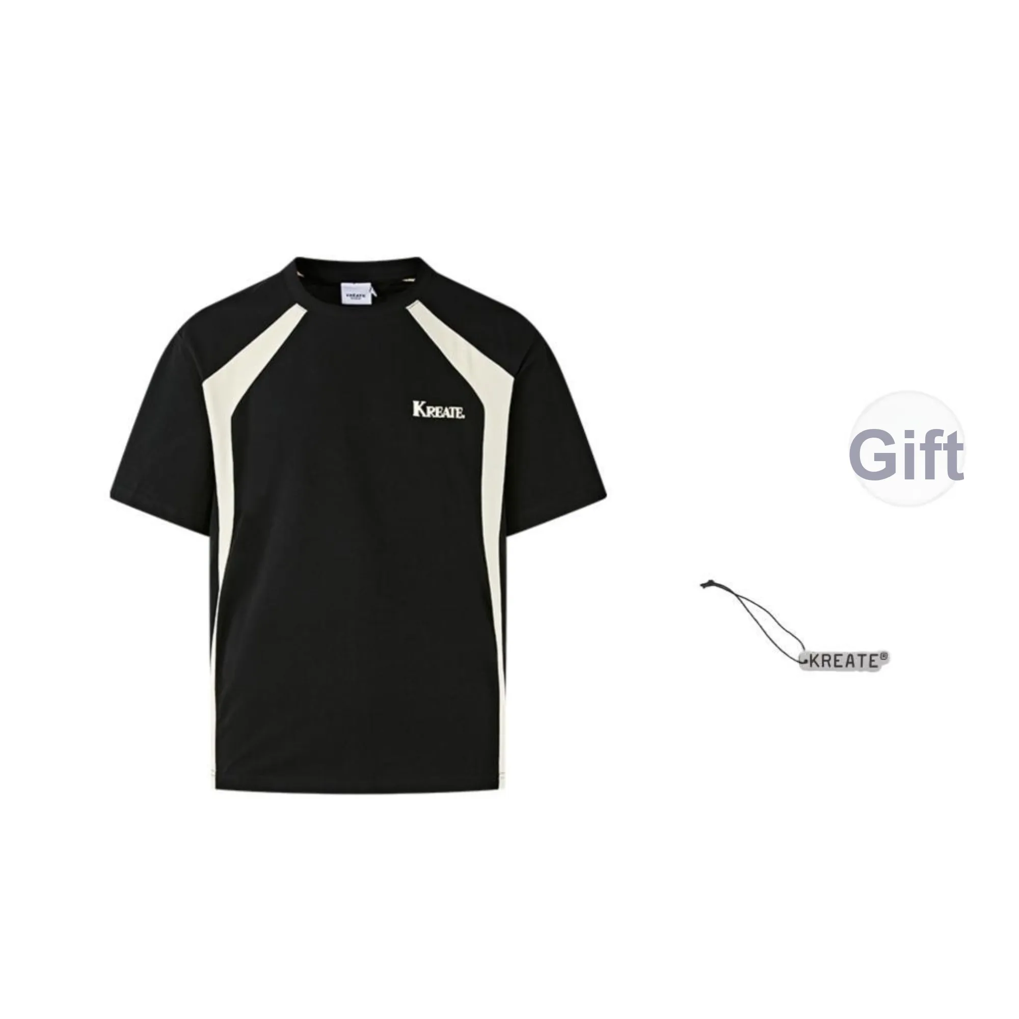 KREATE BOXY Cutting Collection T Shirt Unisex Black