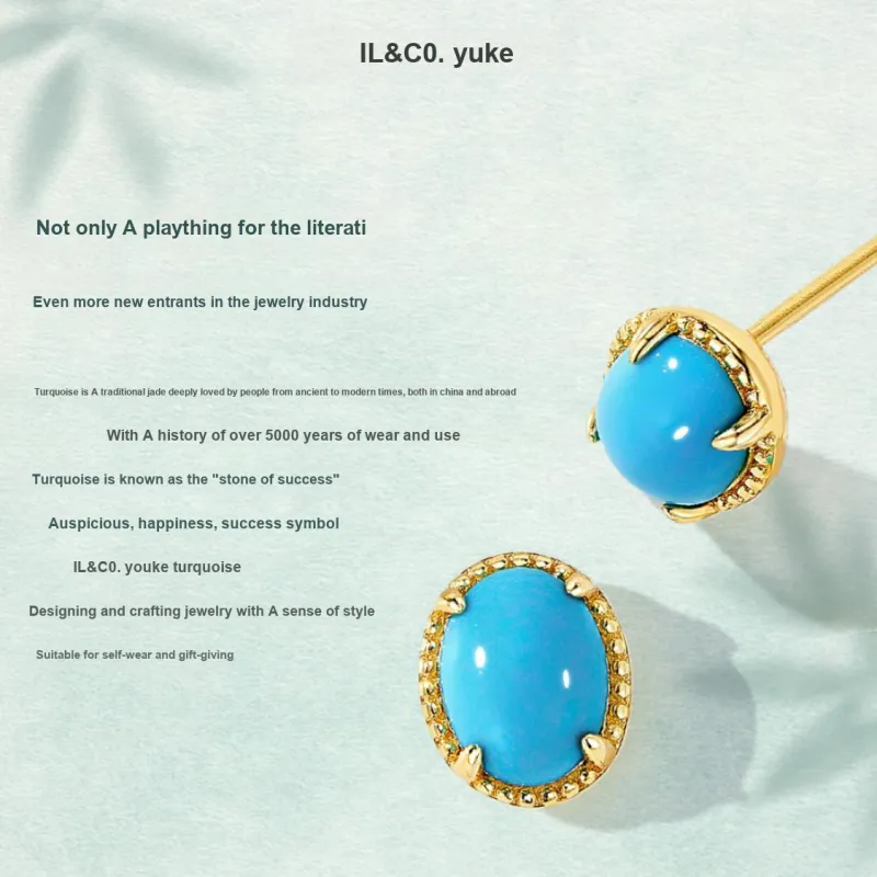 IL&CO. Turquoises Stud Earrings Women's-2