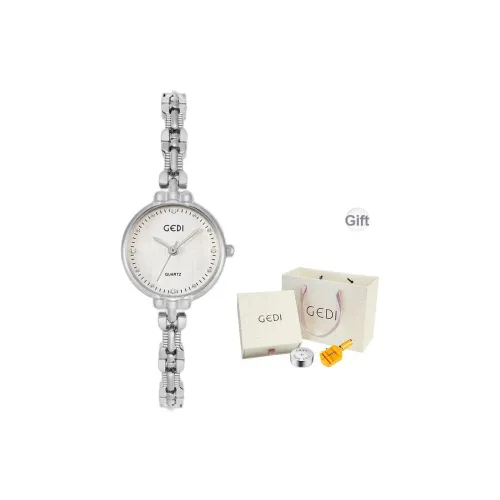 GEDI Кварцевый механизм сплав ремешок женские часы золотой циферблат