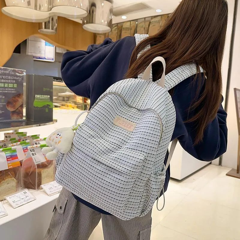 GOBLIN SHARKS 1759 Nylon Backpack Unisex White/Green/Gray/Black/Pink-5