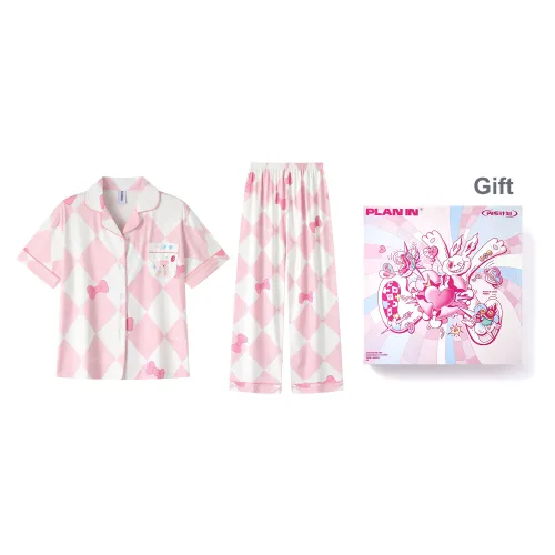 PLAN IN Pajama Set Unisex Gift Box Set Pink