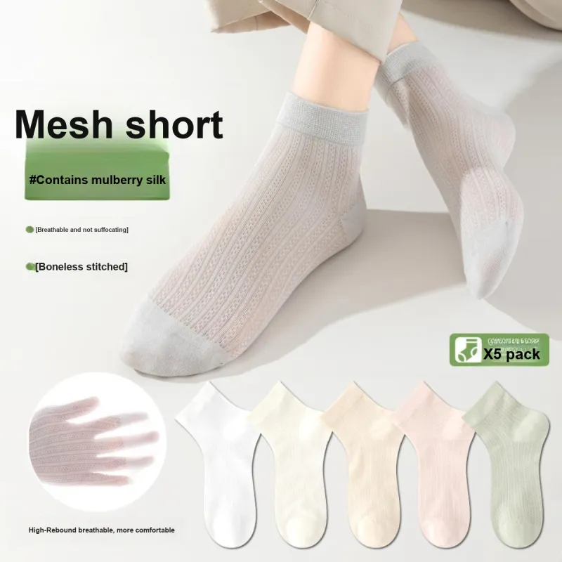 AUGUST Ankle Socks Women's 5 Pack-3