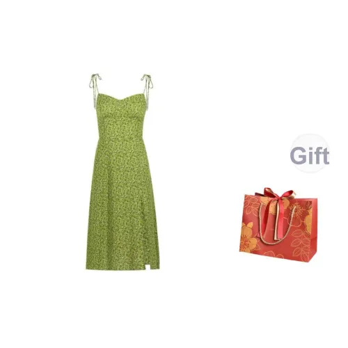 CHANGE SHE Slip Dresses Women's Avocado Green