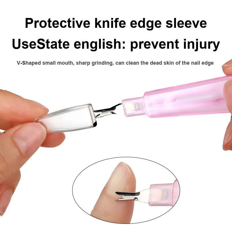 JIAOXUEFEI Dead Skin Push Dual-Head Stainless Steel Nail File And Cuticle Pusher Stainless Steel Dead Skin Pusher-2