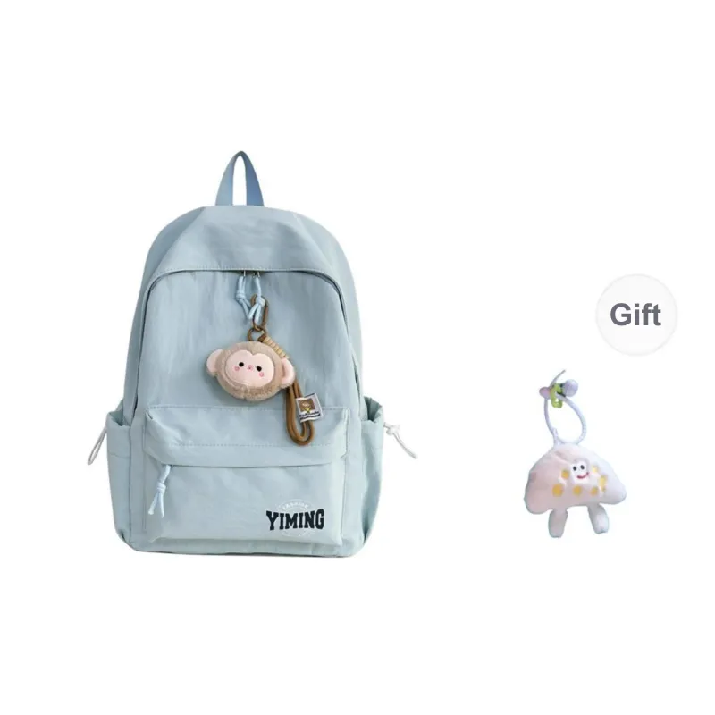 URBAN FOREST Nylon Backpack Unisex Pink/Light Blue/Burgundy/Black/White-5