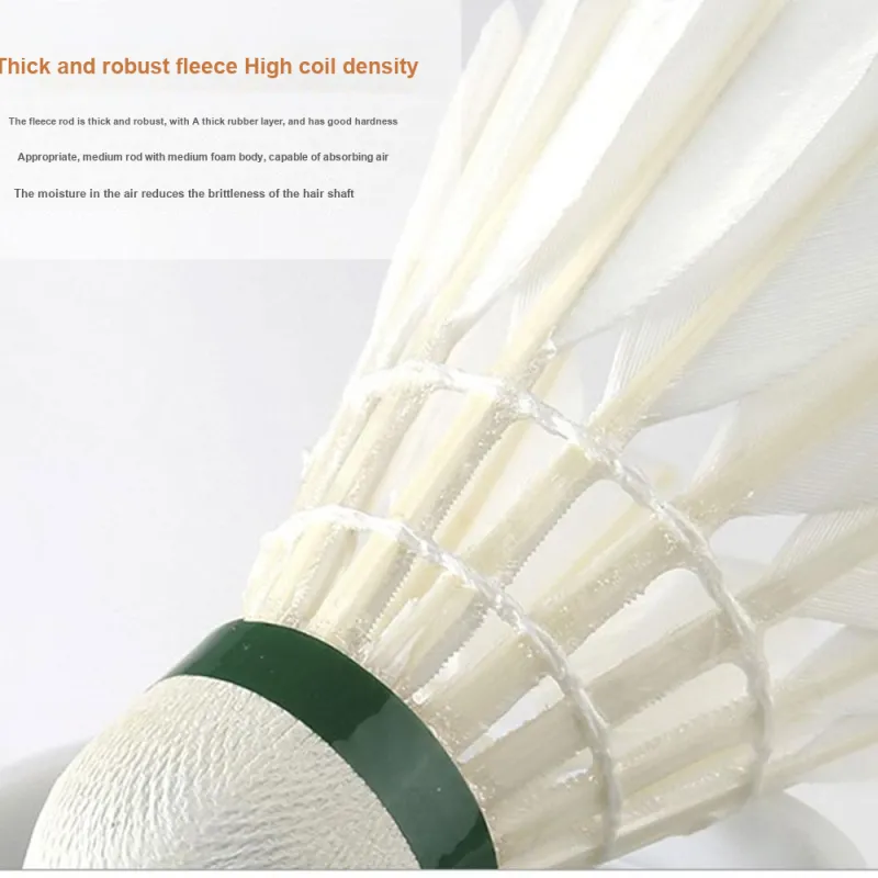 VICTOR Duck Feather Shuttlecock 12 Pack Muscovy Duck Feather All Round Duck Feather Shuttlecocks-3