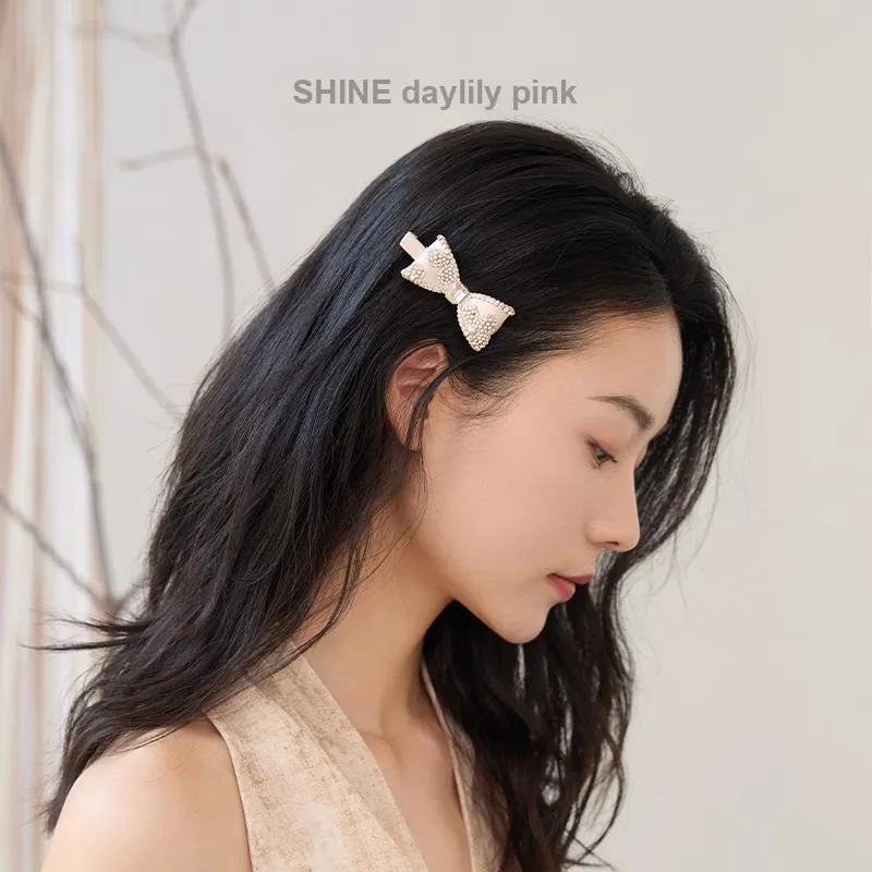SHINE Fabric, Crystal Beads, Shell Pearl Hair Clips Women's-3