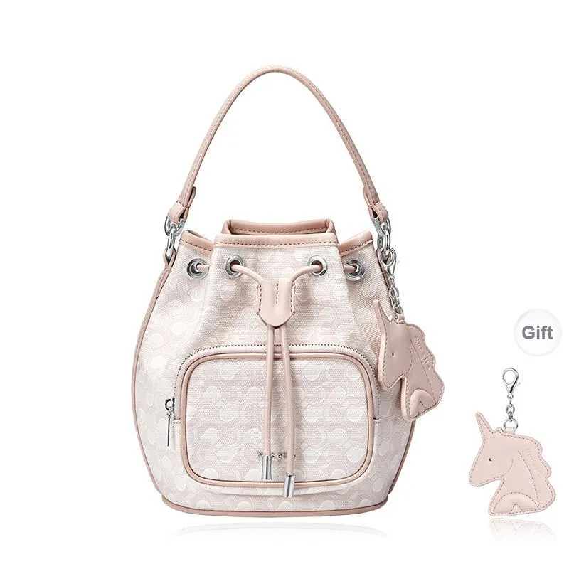 NUCELLE Artificial Leather Bucket Bag, Underarm Shoulder Bag, Crossbody Bag, Handbag Trumpets Women's Multicolor-9