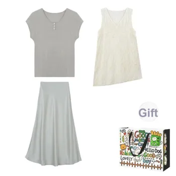 Dippanis Two Piece Skirt Sets Women's