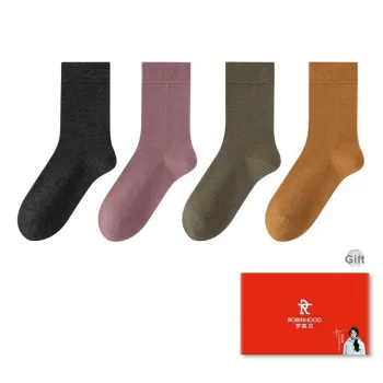 ROBINHOOD Mid Calf Socks Women's Box 4 Pack