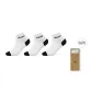 [Men's]White Monochrome *3 (3 Pack)