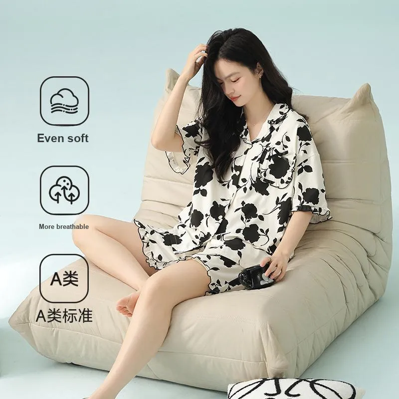 XIAFENYAN Pajama Set Women's Apricot-3