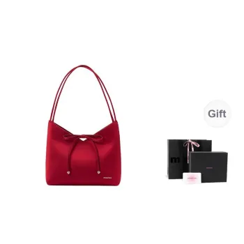 Muuluu Fabric Years Letter Wedding Bag Handbag, Shoulder Bag Medium Size Women's Vintage Red/Black