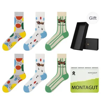 Montagut Mid Calf Socks Unisex Gift Box Combination