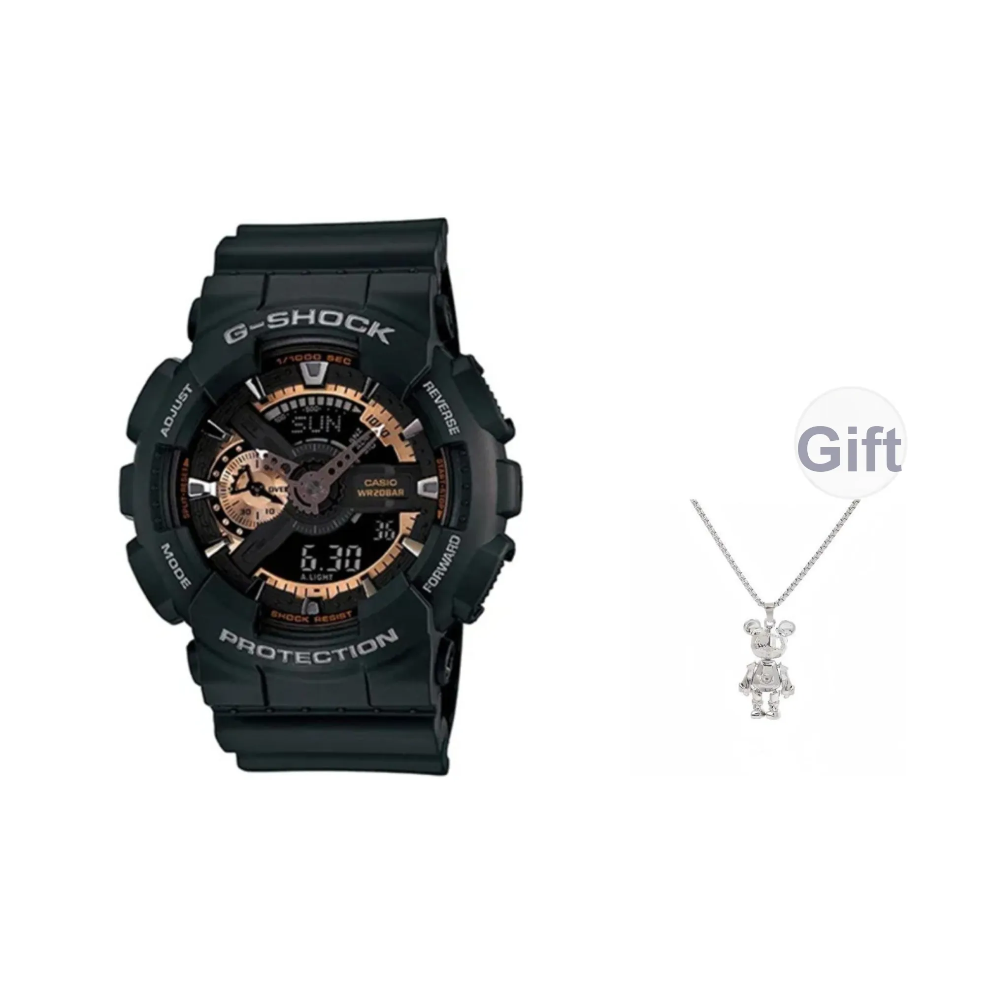 Шок Кварц Механизм Смола Ремешок Часы Унисекс Черный Циферблат