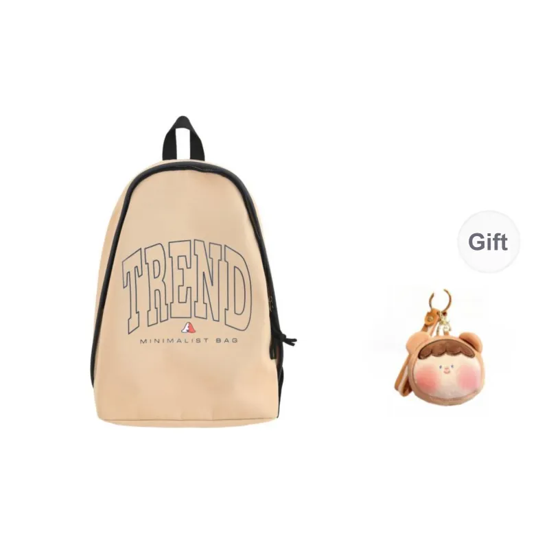 URBAN FOREST Nylon Backpack Unisex Pink/Light Purple/Khaki/Black/White/Gray-2