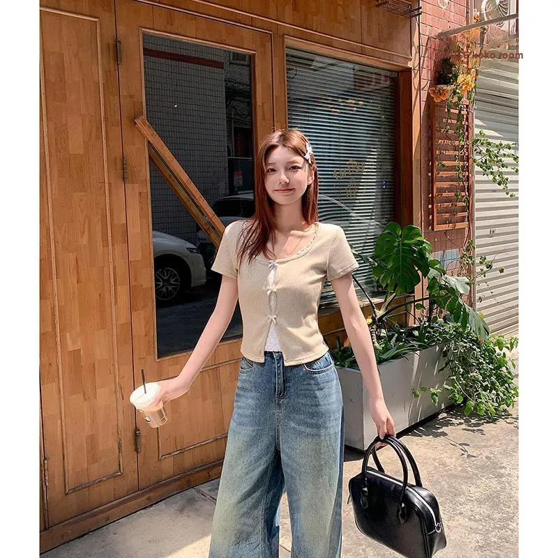 GUOZHEN Set in Sleeve T Shirt Women's-4
