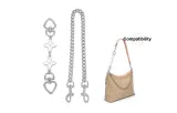Silver white four-leaf clover 16cm + decorative chain puppy buckle 45cm
