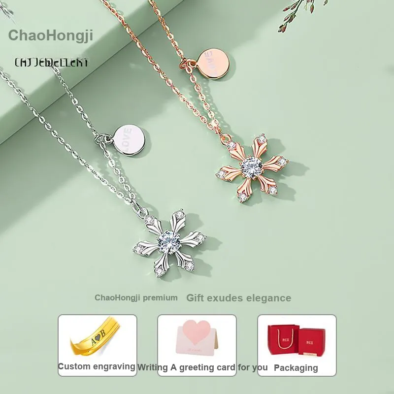 CHAOHONGJI 925 Sterling Silver Necklaces Women's-3