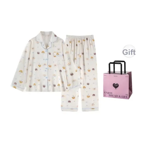 OEING Щенок Одежда Наборы + Сумка для покупок с сердцем Женские Пижамные Комплекты