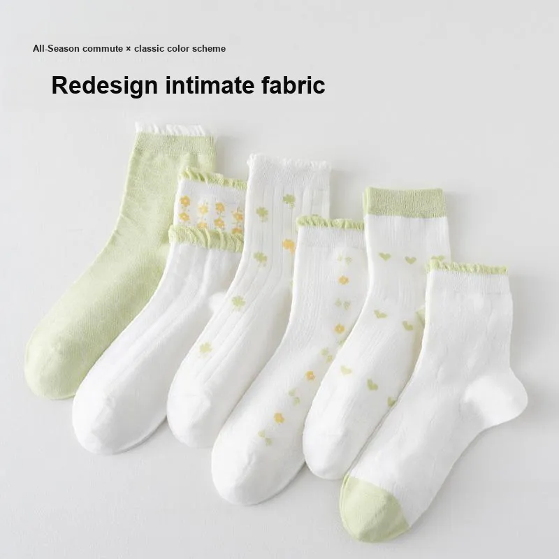 Caramella Mid Calf Socks Women's 5 Pack-3