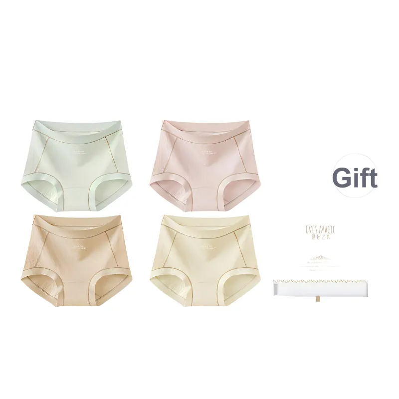 XIA.WA.ZHI.XIU Underpants Women's Shopping Bag 4 Pack-3