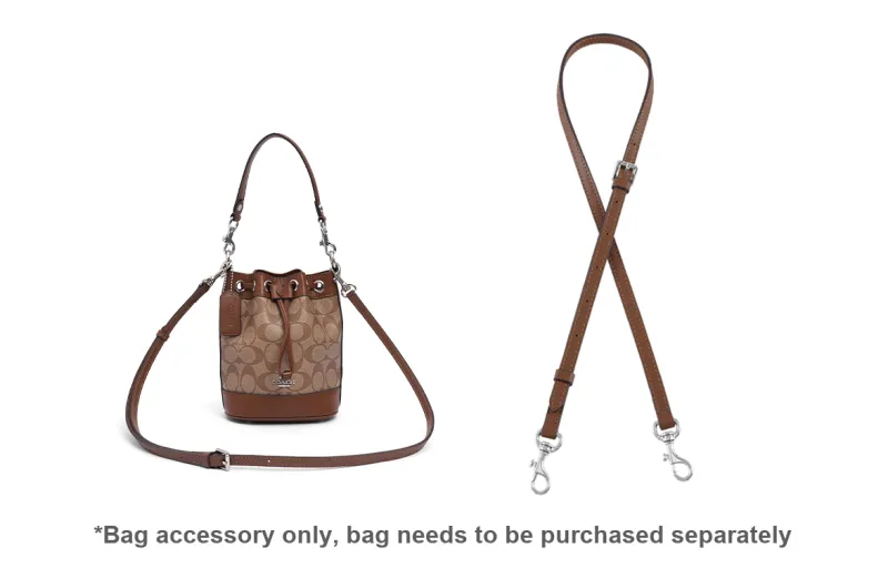 Lan Bao Fan Artificial Leather, Microfiber Bag Accessory, Modified Bag Strap Unisex Ecru-54