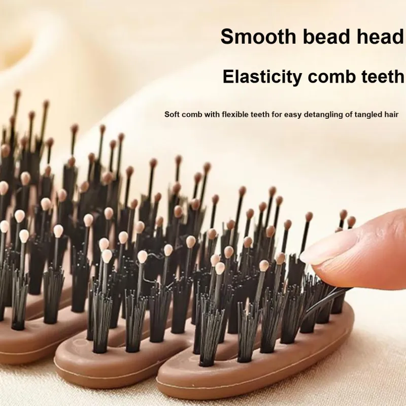 LMLTOP Pine Cone Pig Bristle Comb High Hairline Tool For Hair Massage And Smooth Hair Rib Comb 1 Second Fluffing Up-4