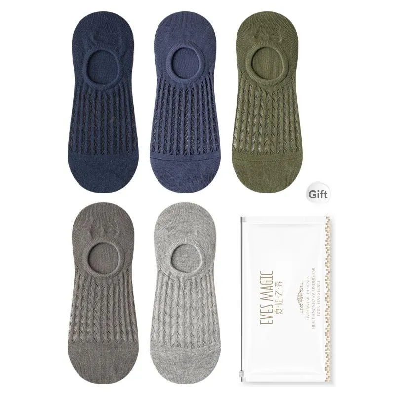 XIA.WA.ZHI.XIU No Show Socks Men's Shopping Bag 5 Pack-5