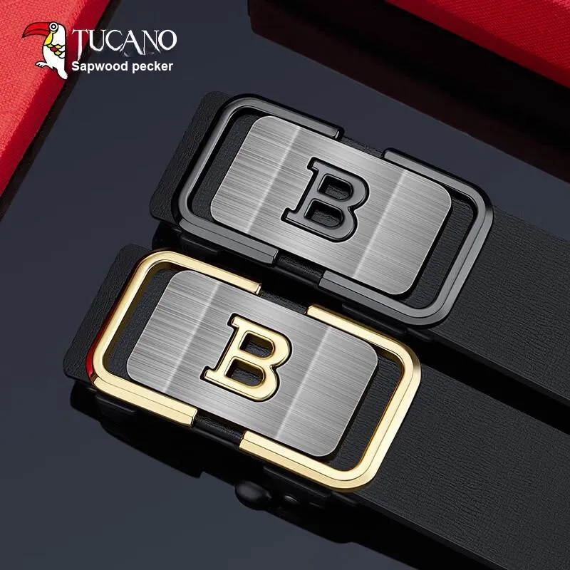 TUCANO Cow Leather Belts Men's Width 3.3CM-1