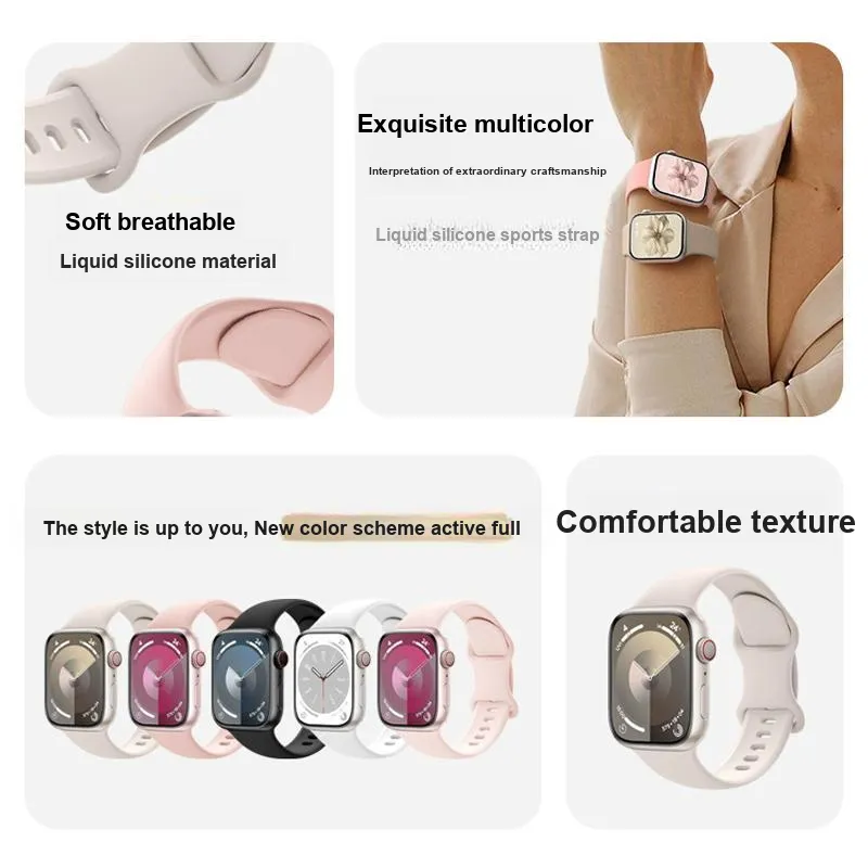 APEPALOG Apple IWatch S10/S9/S8/S7/SE Compatibility Watch Band Silicone Material-12