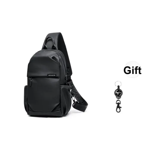 SEPTWOLVES Artificial Leather Commute School And Outings Student Backpack QPL Men's Black