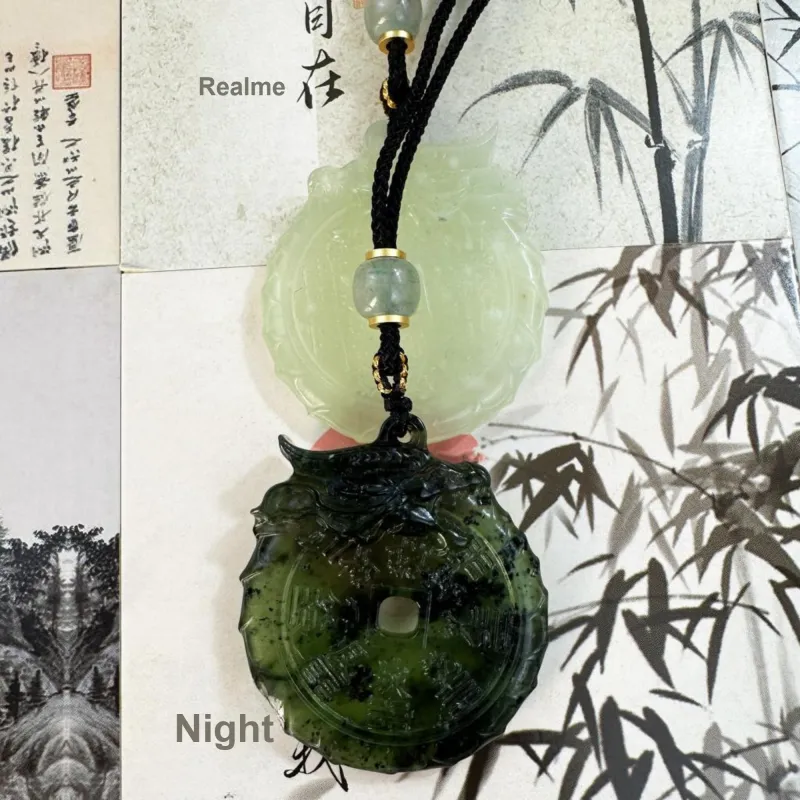 Tang Zhi Serpentine Jade Necklaces Unisex-10
