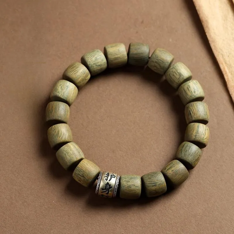 Moonstone Edge Green Sandalwood Bracelets Unisex-3