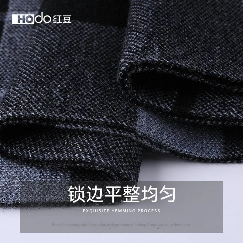 Red Bean 4.2% Wool Knit Scarves Men's-3